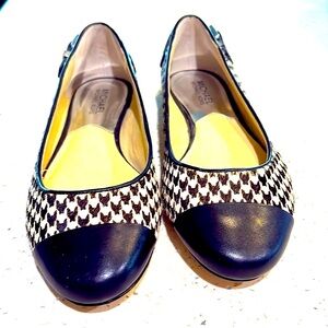 Michael Kors Houndstooth Black Flats